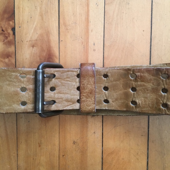 Vintage Handmade Leather Belt - Picture 3 of 7